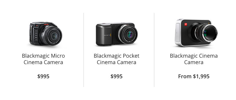 Blackmagic Design Affordable Video Cameras