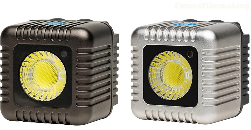 lume cube led light in black and silver