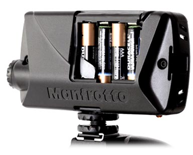 Manfrotto ML360H Midi Hybrid LED Light Review - battery
